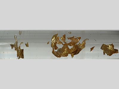 RCS1006 Transparent With Gold Color Resin Rod