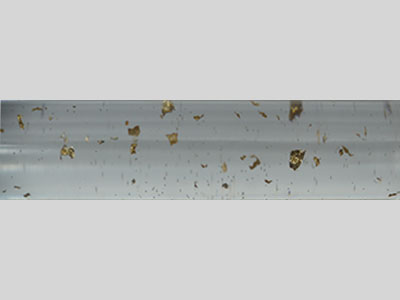 RCS1005 Transparent With Gold Flakes Color Resin Rod
