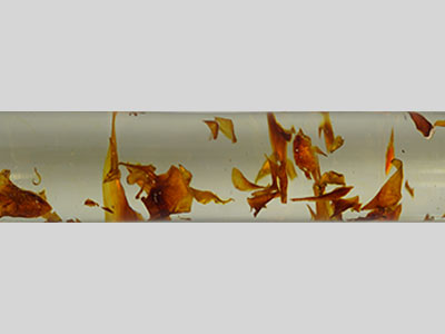 RCS1003 Transparent Amber Rose Color Resin Rod