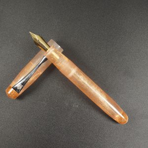 WOW Brand Model-1045 Agam அகம் 13mm /15mm Resin Light Orange Color Body Eyedropper Model Fountain Pen Click Converter Kanwrite Jowa Compatible Thread SKU 60222