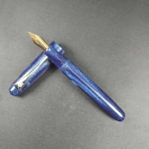 WOW Brand Model-1045 Agam அகம் 13mm /15mm Resin Dark Blue Color Body Eyedropper Model Fountain Pen Click Converter Kanwrite Jowa Compatible Thread SKU 60223