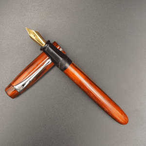 WOW Brand Model-1045 Agam அகம் 13mm /15mm Dual Teak Wood Color Body Eyedropper Model Fountain Pen Click Converter Kanwrite Jowa Compatible Thread SKU 60230