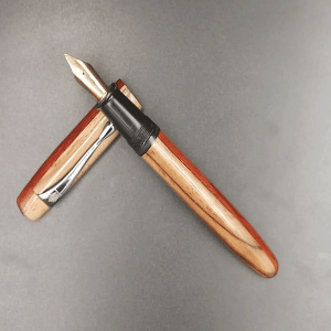 WOW Brand Model-1045 Agam அகம் 13mm /15mm Dual Teak And Patak Wood Color Body  Eyedropper Model Fountain Pen Click Converter Kanwrite Jowa Compatible Thread SKU 60234