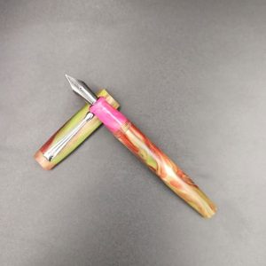 WOW Brand Model-1058A Peyal பெயல் 12/14mm Resin Brown And Green Color Body Eyedropper  Plus Cartridge And Converter Model Fountain Pen Click Converter Kanwrite Jowa Compatible Thread  SKU 60239