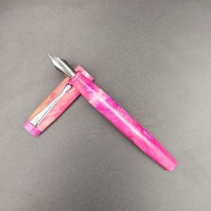 WOW Brand Model-1058A Peyal பெயல் 12/14mm Resin Pink And Yellow Color Body Eyedropper Plus Cartridge And Converter Model Fountain Pen Click Converter Kanwrite Jowa Compatible Thread  SKU 60244