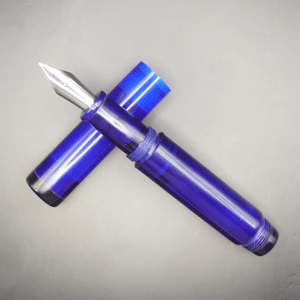 WOW Brand Model-1038A Chota Master(Blue Sapphire) சோட்டா மாஸ்டர் 16/16mm Resin Dark Blue Color Body Clip Options Can Be provided Based On Customer Preference Eyedropper Model Fountain Pen Kanwrite Compatible Jowo Thread SKU 60199