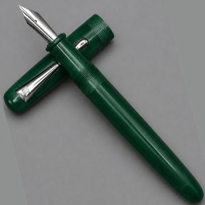 WOW Brand Model-1045A Agam (Royal Emerald) அகம் 13mm/15mm Resin Light Transparent Green Color No.35 Nib Eyedropper Model 3 in 1 Fountain Pen Click Converter Kanwrite Jowa Compatible Thread SKU 60286