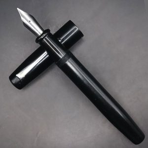 WOW Brand Model-1058A Peyal பெயல் 12/14mm Resin Black Color Body No.35 Nib Eyedropper Plus Cartridge And Converter Model Fountain Pen Click Converter Kanwrite Jowa Compatible Thread SKU 60318