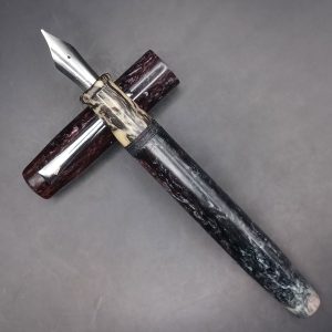 WOW Brand Model-1058A Peyal பெயல் 12/14mm Resin Black White And Red Color Body No.35 Nib Eyedropper Plus Cartridge And Converter Model Fountain Pen Click Converter Kanwrite Jowa Compatible Thread SKU 60319