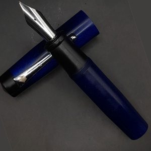 WOW Brand Model-1010A Kural (குறள்) Handmade Resin Blue Color Body And  Silver Color Clip Top Finial Black No.35 Eyedropper Model Fountain Pen with Kanwrite Jowo Compatible  Thread SKU 60324