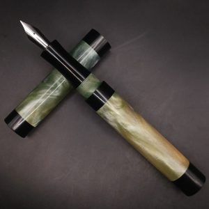 WOW Brand Model-1063A Kuzhal குழல் 16mm Handmade Resin Green Blue Orange Black Color No.35 Nib Eyedropper Model 3 in 1 Fountain Pen Converter Kanwrite Jowa Compatible Thread SKU 60331
